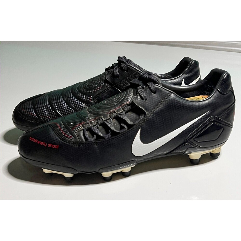 Vintage Nike Total 90 T90 Shoot FG Soccer Cleats Black 316246-001 Men Size 10